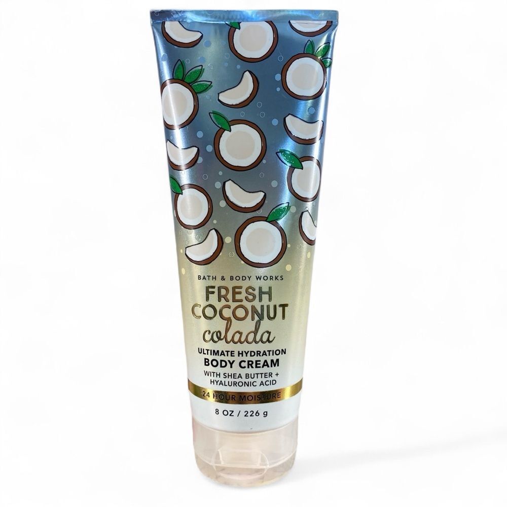 Bath & Body Works Fresh Coconut Colada Body Cream 8oz Size 24hr Moisturizer